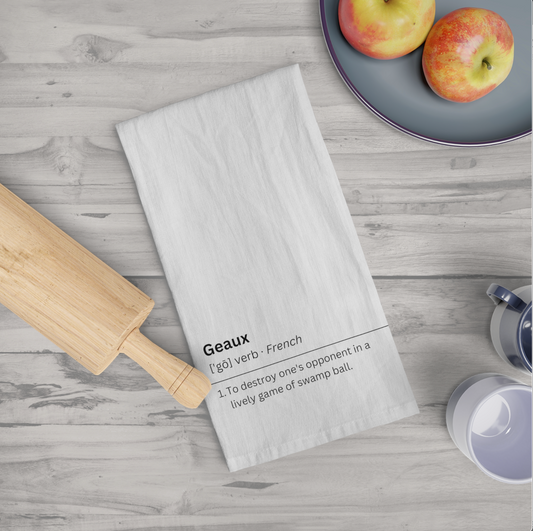 "Geaux" Tea Towel I Kitchen Towel